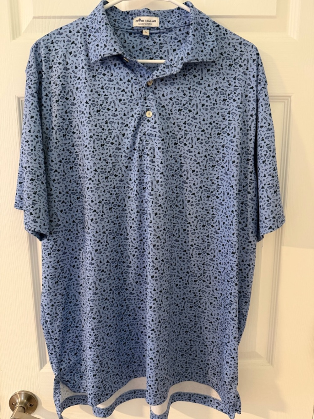 Peter Millar Summer Comfort Men’s Polo Shirt Size Large EUC SHIPS TODAY